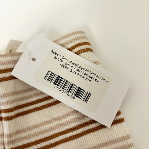 Rylee + Cru striped ribbed leggings size 6-12 mo new - Picture 2 of 4